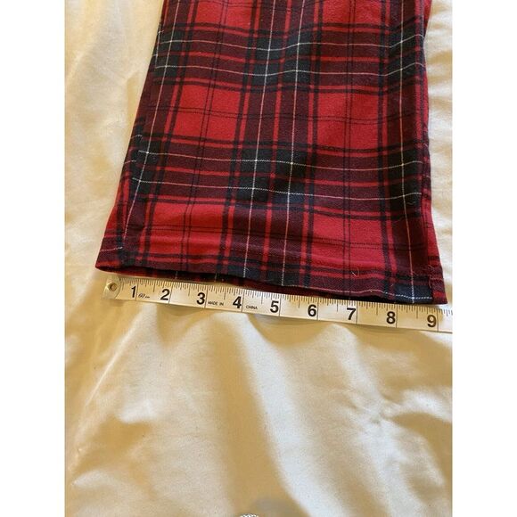 NAUTICA Men's Pajama Pants Sleepwear Soft Flannel XL-Black/Red Plaid EUC - Picture 4 of 9